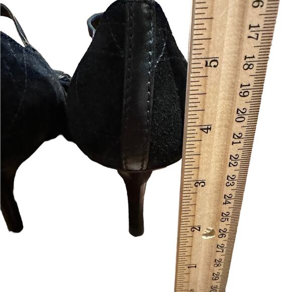 Dior Womens 37.5/7 Black Suede Mary Jane Heels - Picture 7 of 11